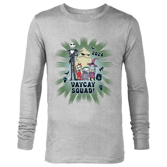 Disney Nightmare Before Christmas Family Vacay Squad 2024 - Long Sleeve T-Shirt for Men - Customized-Athletic Heather
