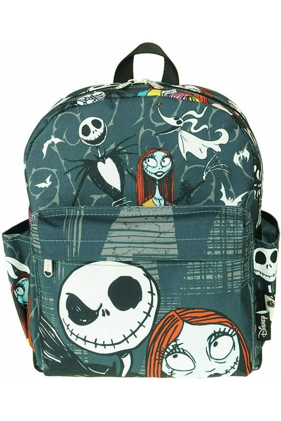 Nightmare Before Christmas Jack And Sally Skellington 12" Deluxe Oversize Print Daypack