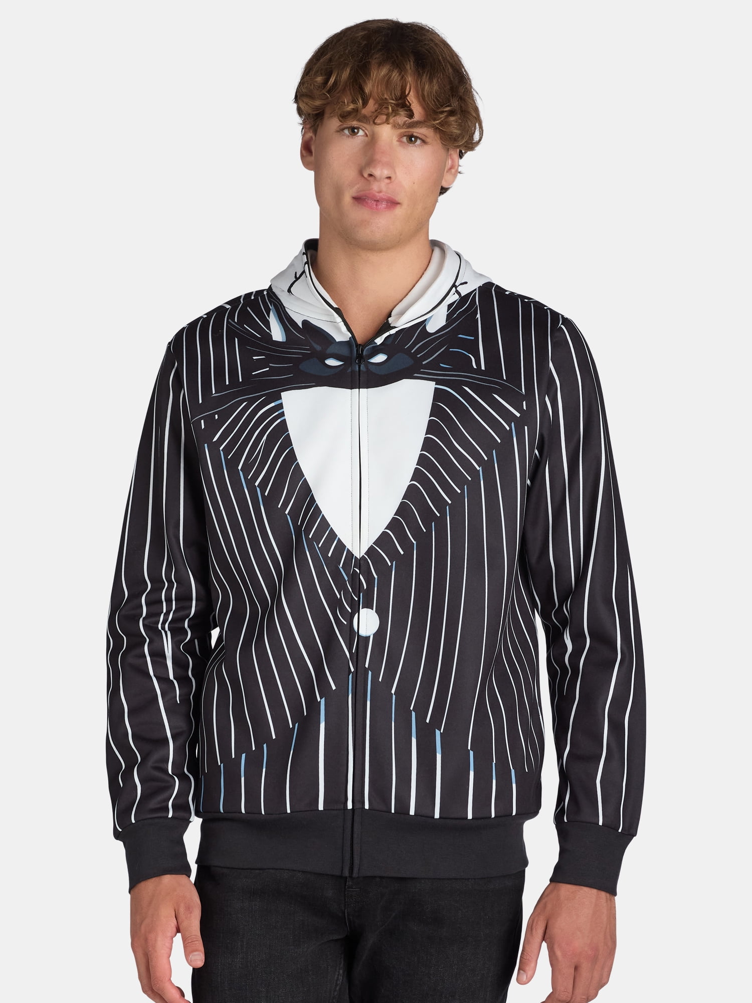 Nightmare Before Christmas, Men's Graphic Zip Front Cosplay Nightmare Before Christmas, Men's Graphic Zip Front Cosplay