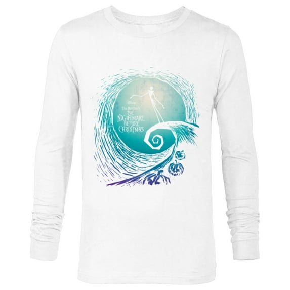 Disney Nightmare Before Christmas Jack Movie Logo - Long Sleeve T-Shirt for Men -Customized-White