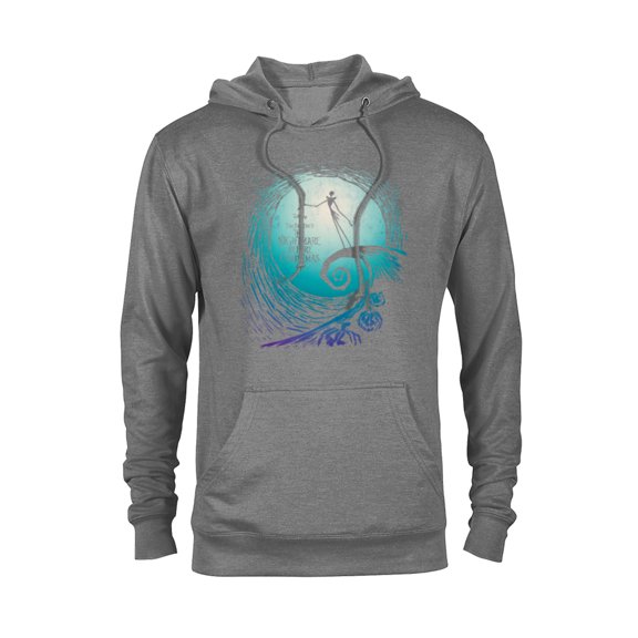 Disney Nightmare Before Christmas Jack Movie Logo - Pullover Hoodie for Adults -Customized-Graphite Heather