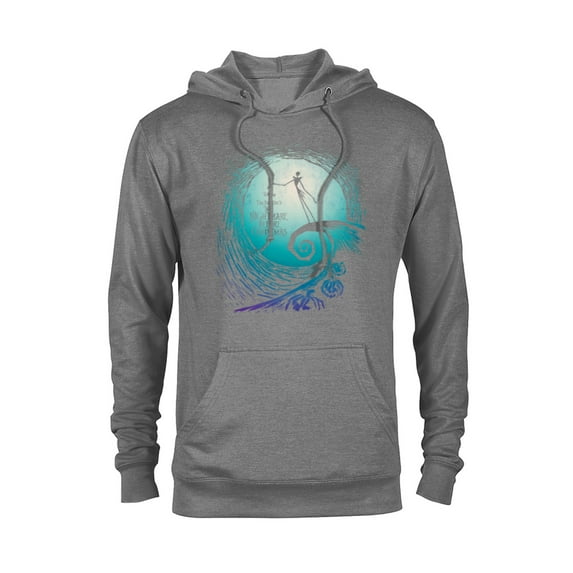 Disney Nightmare Before Christmas Jack Movie Logo - Pullover Hoodie for Adults -Customized-Graphite Heather