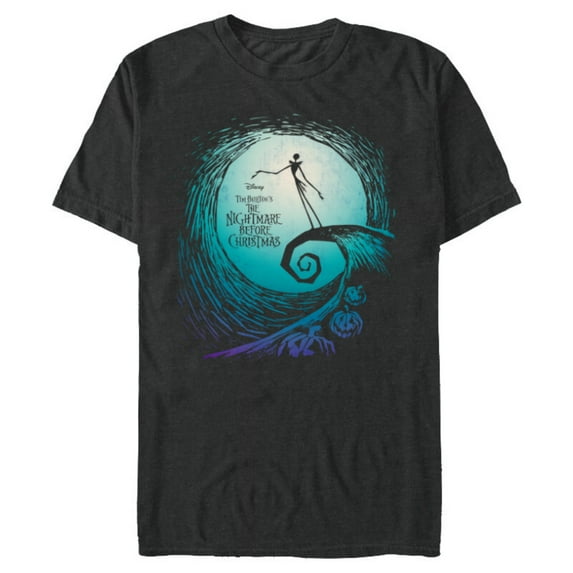 Disney Nightmare Before Christmas Jack Movie Logo - Short Sleeve Blended T-Shirt for Adults -Customized-Dark Heather