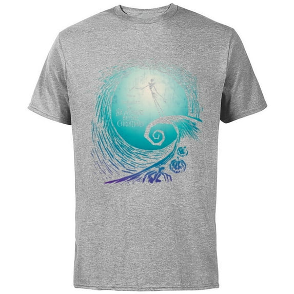 Disney Nightmare Before Christmas Jack Movie Logo - Short Sleeve Cotton T-Shirt for Adults -Customized-Athletic Heather