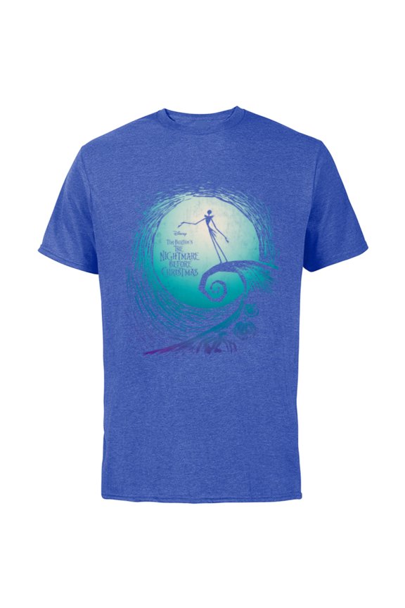 Disney Nightmare Before Christmas Jack Movie Logo - Short Sleeve Cotton T-Shirt for Adults -Customized-Royal Heather