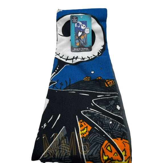 Disney Nightmare Before Christmas Jack Pattern Beach Soft Towel