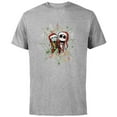 thumbnail image 1 of Disney Nightmare Before Christmas Jack Sally Making a List - Short Sleeve Cotton T-Shirt for Adults - Customized-Athletic Heather, 1 of 5