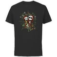 thumbnail image 1 of Disney Nightmare Before Christmas Jack Sally Making a List - Short Sleeve Cotton T-Shirt for Adults - Customized-Black, 1 of 5