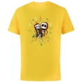 thumbnail image 1 of Disney Nightmare Before Christmas Jack Sally Making a List - Short Sleeve Cotton T-Shirt for Adults - Customized-Yellow, 1 of 5