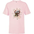thumbnail image 1 of Disney Nightmare Before Christmas Jack Sally Making a List - Short Sleeve T-Shirt for Kids - Customized-Soft Pink, 1 of 5