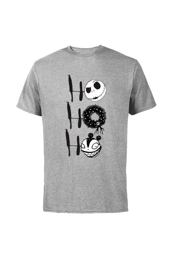 Disney Nightmare Before Christmas Jack Scary Teddy - Short Sleeve Cotton T-Shirt for Adults- Customized-Athletic Heather
