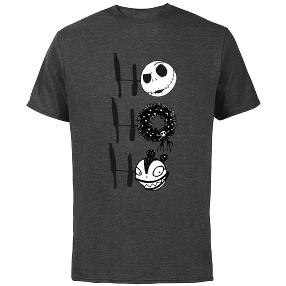 Disney Nightmare Before Christmas Jack Scary Teddy - Short Sleeve Cotton T-Shirt for Adults- Customized-Charcoal