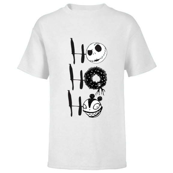 Disney Nightmare Before Christmas Jack Scary Teddy - Short Sleeve T-Shirt for Kids- Customized-White