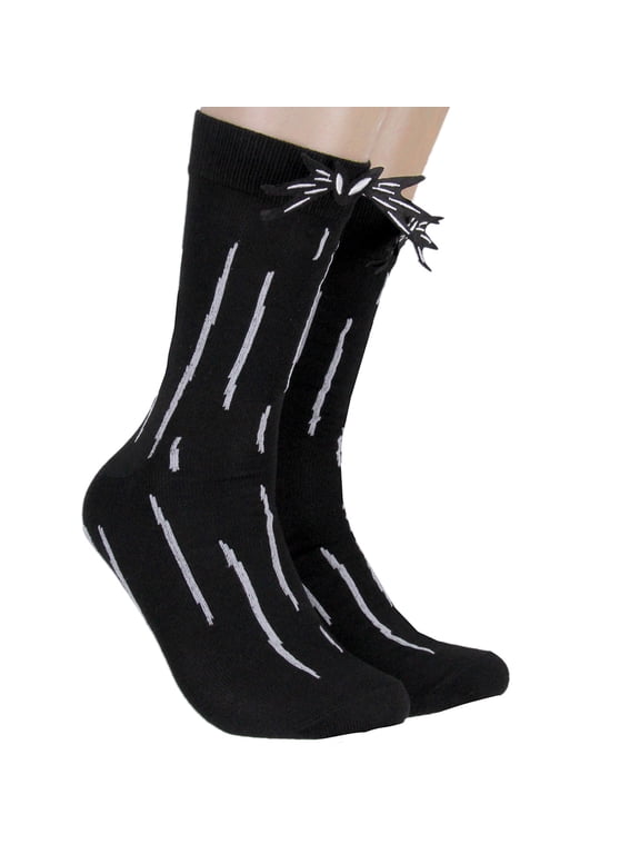 Nightmare Before Christmas Jack Skellington 3D Bowtie Costume Adult Crew Socks