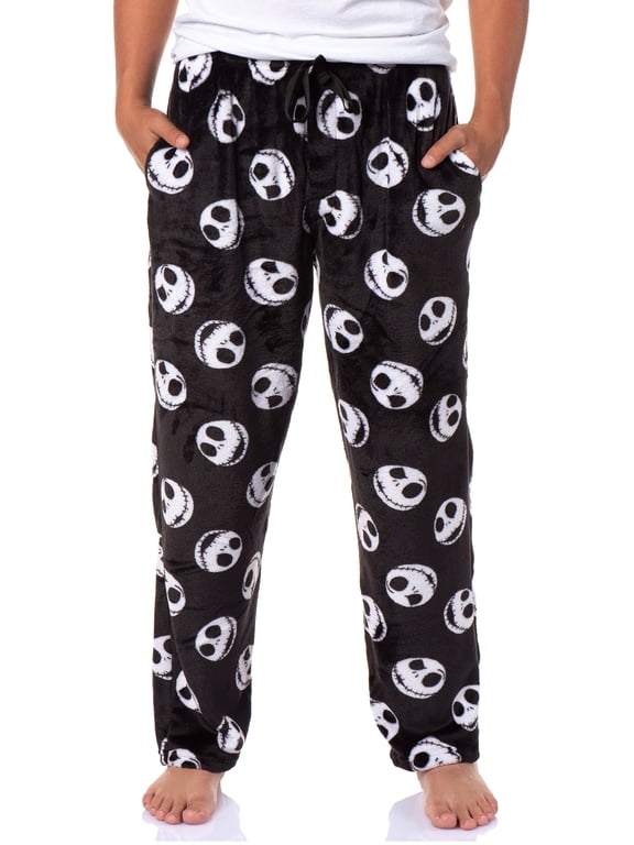Disney Nightmare Before Christmas Jack Skellington AOP Design Adult Luxury Plush Lounge Sleep Pajama Pants