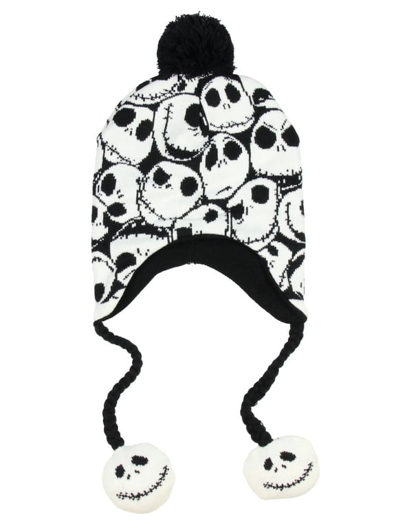 Nightmare Before Christmas Jack Skellington Allover Print Laplander Beanie