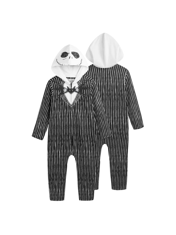 Nightmare Before Christmas Jack Skellington Cosplay Hooded Coverall (Boys), Sizes 2T-5T