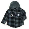 thumbnail image 1 of Disney Nightmare Before Christmas Jack Skellington Flannel Hooded Shacket with Fleece Lining Plaid Toddler to Big Kid, 1 of 5