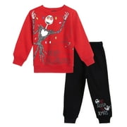 Disney Nightmare Before Christmas Jack Skellington Fleece Sweatshirt and Jogger Pants Outfit Set Toddler to Big Kid