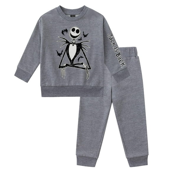 Disney Nightmare Before Christmas Jack Skellington Fleece Sweatshirt and Pants Set (Boys), 2 Piece Set, Sizes 2T-8