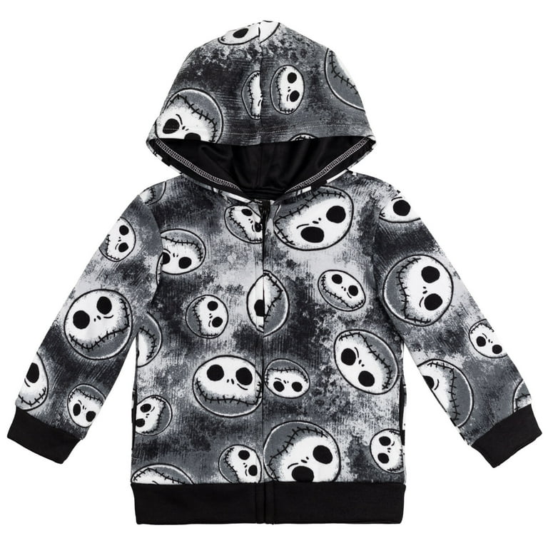 Disney Nightmare Before Christmas Jack Skellington Fleece Zip Up Hoodie Tie Dye Toddler to Big Kid