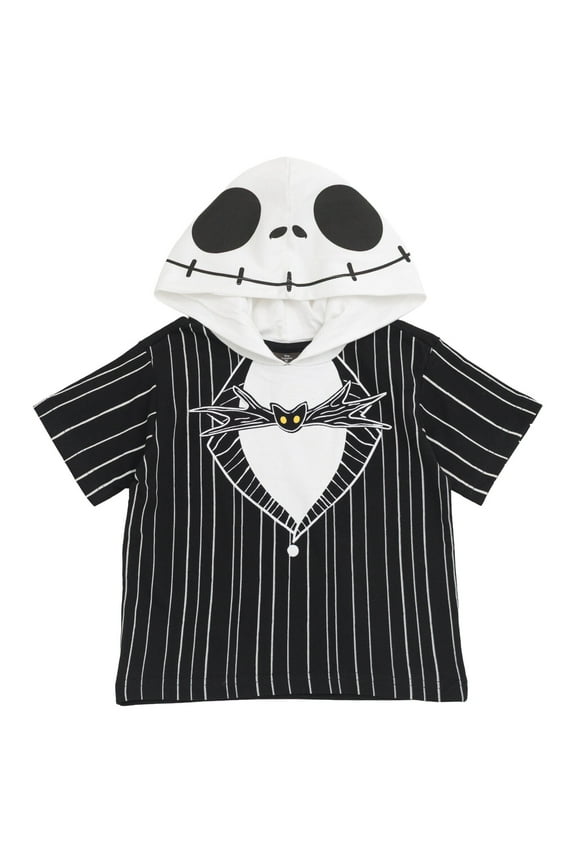 Nightmare Before Christmas Jack Skellington Hooded Matching Family Cosplay T-Shirt Infant to Big Kid