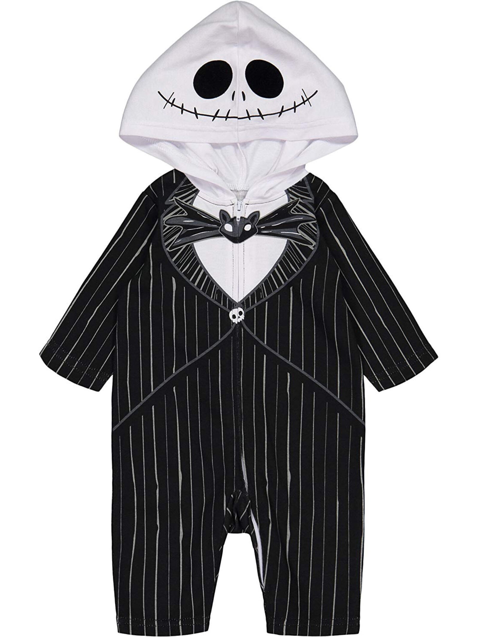Disney Nightmare Before Christmas Jack Skellington Infant Baby Boys Zip Up Costume Coverall Newborn to Little Kid
