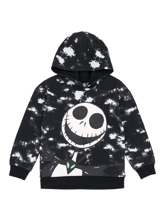 Nightmare Before Christmas Little Boys' Fleece Hooded Sweatshirt Jack Skellington Black