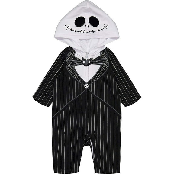 Disney Nightmare Before Christmas Jack Skellington Little Boys Zip Up Costume Coverall Newborn to Little Kid