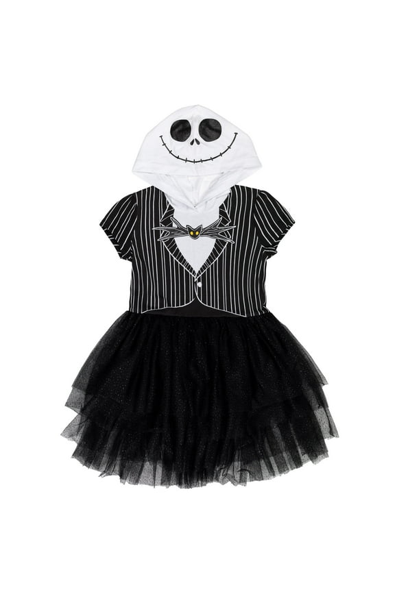 Nightmare Before Christmas Jack Skellington Little Girls Cosplay Dress Toddler to Big Kid