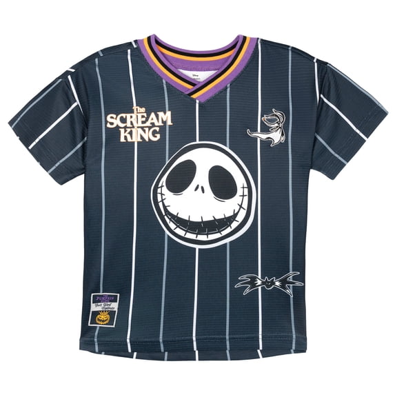 Disney Nightmare Before Christmas Jack Skellington Mesh Soccer Jersey Athletic T-Shirt Toddler to Big Kid