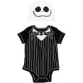 thumbnail image 1 of Disney Nightmare Before Christmas Jack Skellington Newborn Baby Boys Cuddly Cosplay Bodysuit and Hat Newborn to Infant, 1 of 5