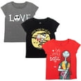 thumbnail image 1 of Disney Nightmare Before Christmas Jack Skellington Sally Toddler Girls 3 Pack T-Shirts Toddler to Big Kid, 1 of 5