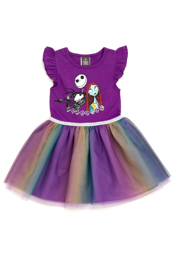 Nightmare Before Christmas Jack Skellington Sally Tulle Dress Toddler to Big Kid