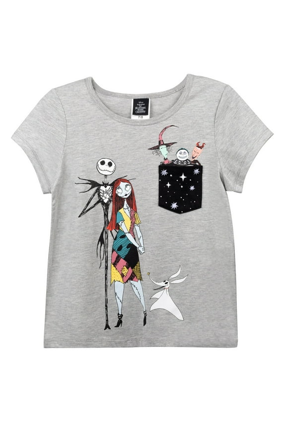 Nightmare Before Christmas Jack Skellington Sally Zero Big Girls T-Shirt Toddler to Big Kid