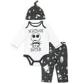 thumbnail image 1 of Disney Nightmare Before Christmas Jack Skellington Sally Zero Bodysuit Pants and Hat 3 Piece Outfit Set Newborn to Infant, 1 of 5