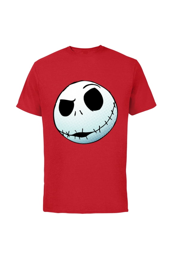 Disney Nightmare Before Christmas Jack Skellington - Short Sleeve Cotton T-Shirt for Adults -Customized-Red