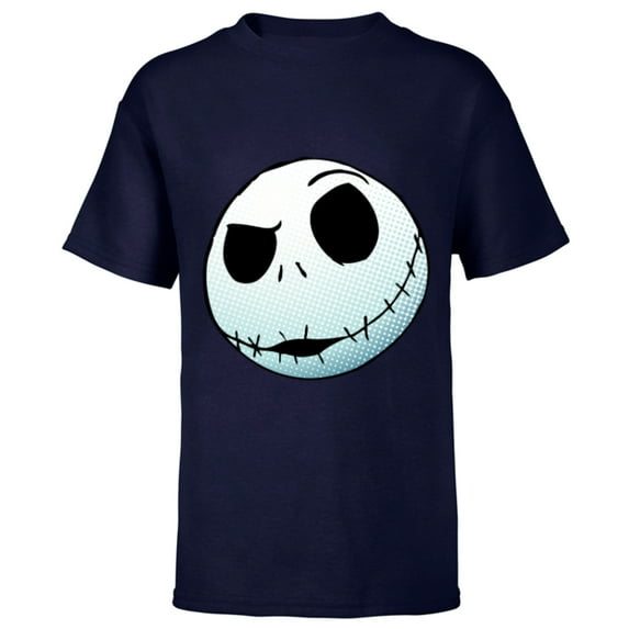 Disney Nightmare Before Christmas Jack Skellington - Short Sleeve T-Shirt for Kids -Customized-Athletic Navy