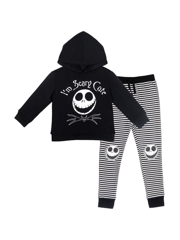 Nightmare Before Christmas Jack Skellington Toddler Boys Fleece Pullover Hoodie and Pants Outfit Set Infant to Big Kid