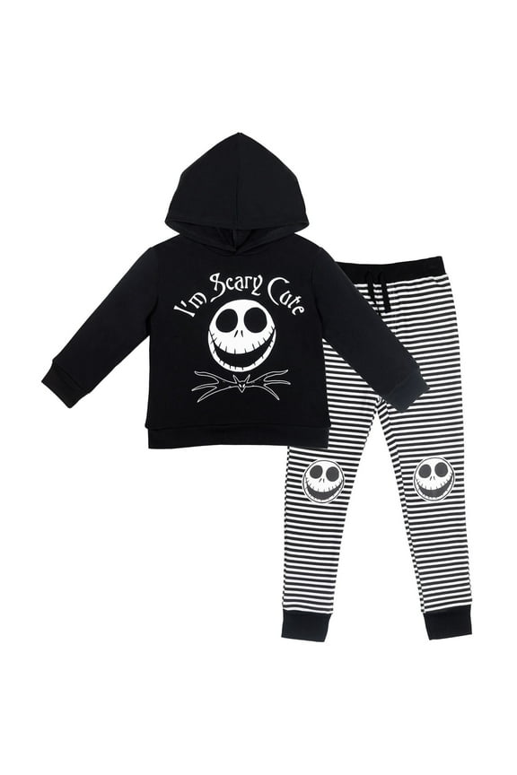 Nightmare Before Christmas Jack Skellington Toddler Boys Fleece Pullover Hoodie and Pants Outfit Set Infant to Big Kid