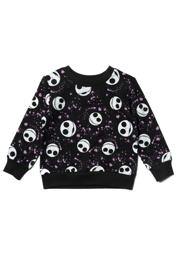 Nightmare Before Christmas Jack Skellington Toddler Girls French Terry Pullover Sweatshirt