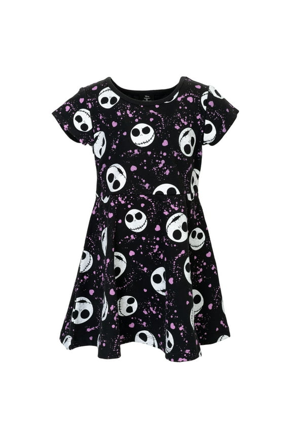 Nightmare Before Christmas Jack Skellington Toddler Girls French Terry Skater Dress