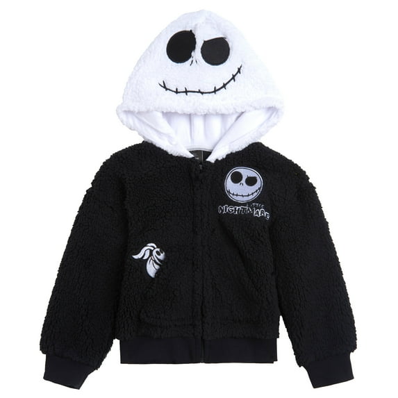 Disney Nightmare Before Christmas Jack Skellington Zero Cozy Sherpa Cosplay Hoodie Newborn to Big Kid