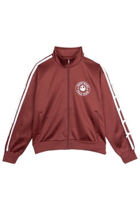 Nightmare Before Christmas Women's Athletic Zip-Up Track Jacket Wine Jack Skellington