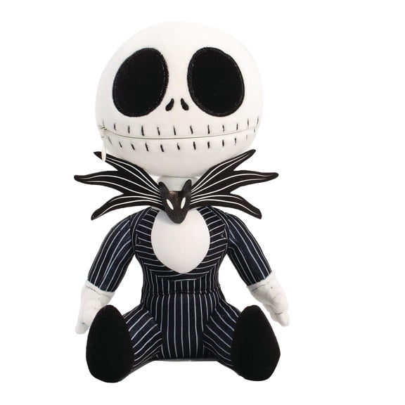 Disney Nightmare Before Christmas Jack Skellington Zippermouth Plush Figure, 9"
