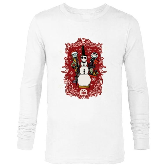 Disney Nightmare Before Christmas Jack Snowman Nutcracker - Long Sleeve T-Shirt for Men - Customized-White
