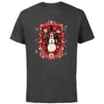 thumbnail image 1 of Disney Nightmare Before Christmas Jack Snowman Nutcracker - Short Sleeve Cotton T-Shirt for Adults - Customized-Charcoal, 1 of 5