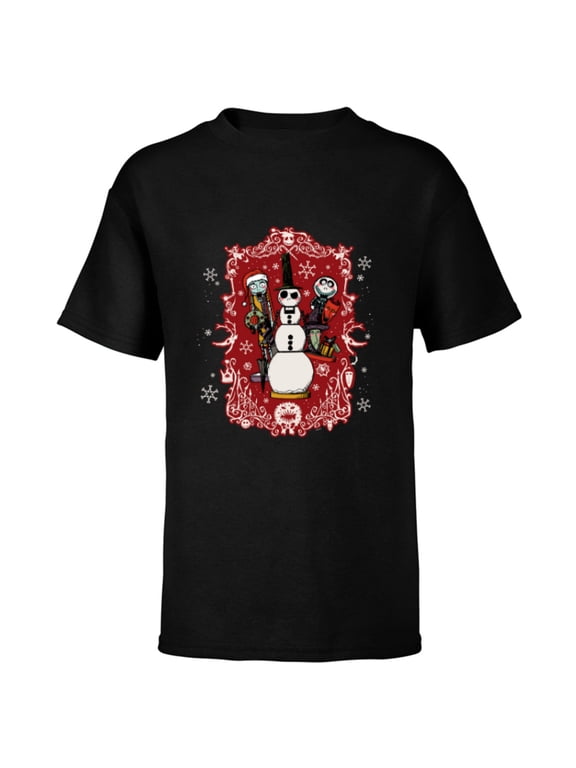Disney Nightmare Before Christmas Jack Snowman Nutcracker - Short Sleeve T-Shirt for Kids - Customized-Black