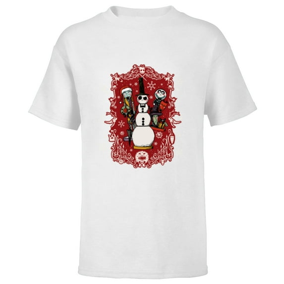 Disney Nightmare Before Christmas Jack Snowman Nutcracker - Short Sleeve T-Shirt for Kids - Customized-White