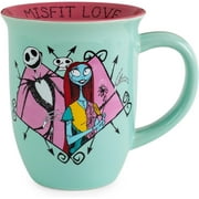 Silver Buffalo Disney Nightmare Before Christmas Jack and Sally Misfit Love Wide Rim Ceramic Mug, 16 Ounces
